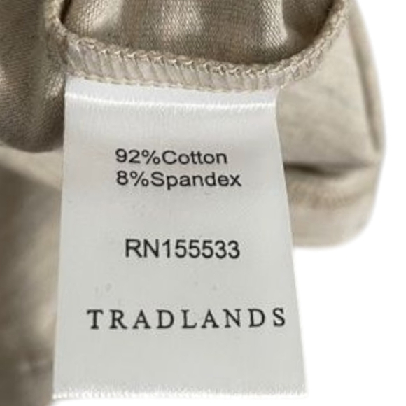 𝅺Tradlands Baja Dress Neutral Minimalist Indie Womens M Slouchy Oatmeal Cotton - Picture 8 of 9